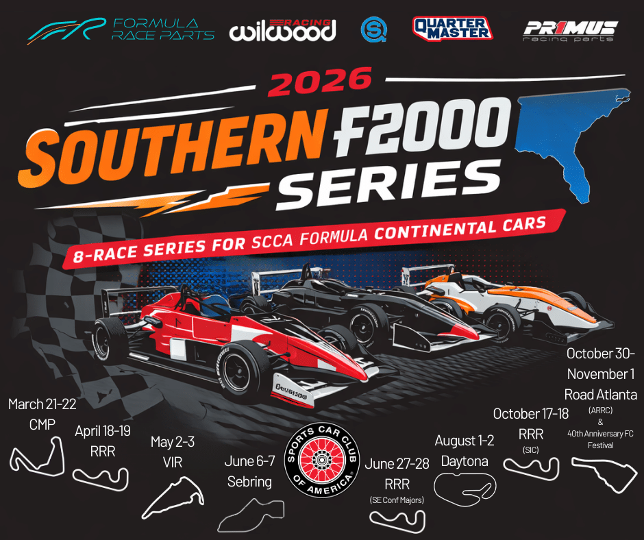 2026 Southern F2000 Series Schedule