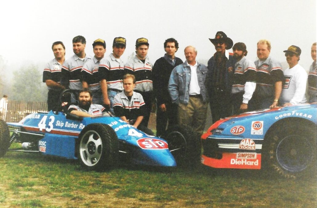 Rick worked for Skip Barber as a parts manager in the 90s. He's in the car to the left. Skip and Richard Petty center